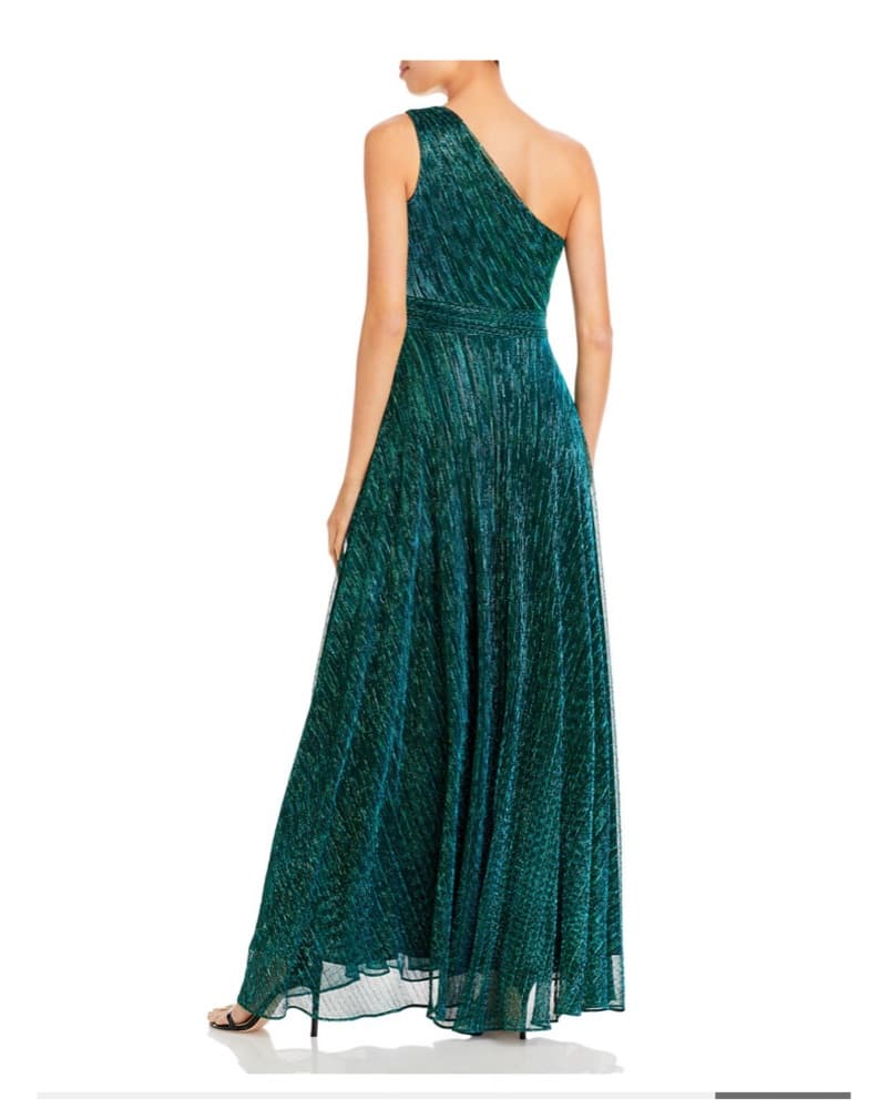 Jade Green One Shoulder Gown - Image 2