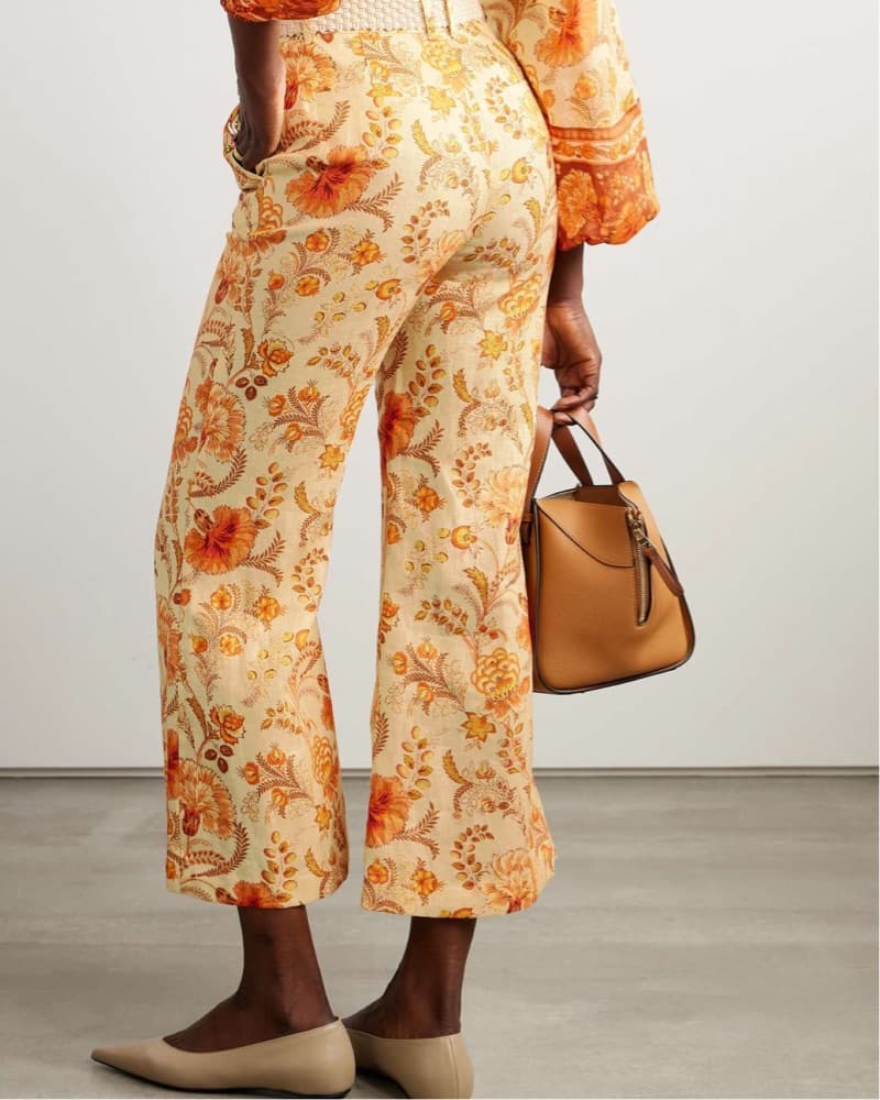 Zimmerman Cropped Floral Print Linen  - Image 2