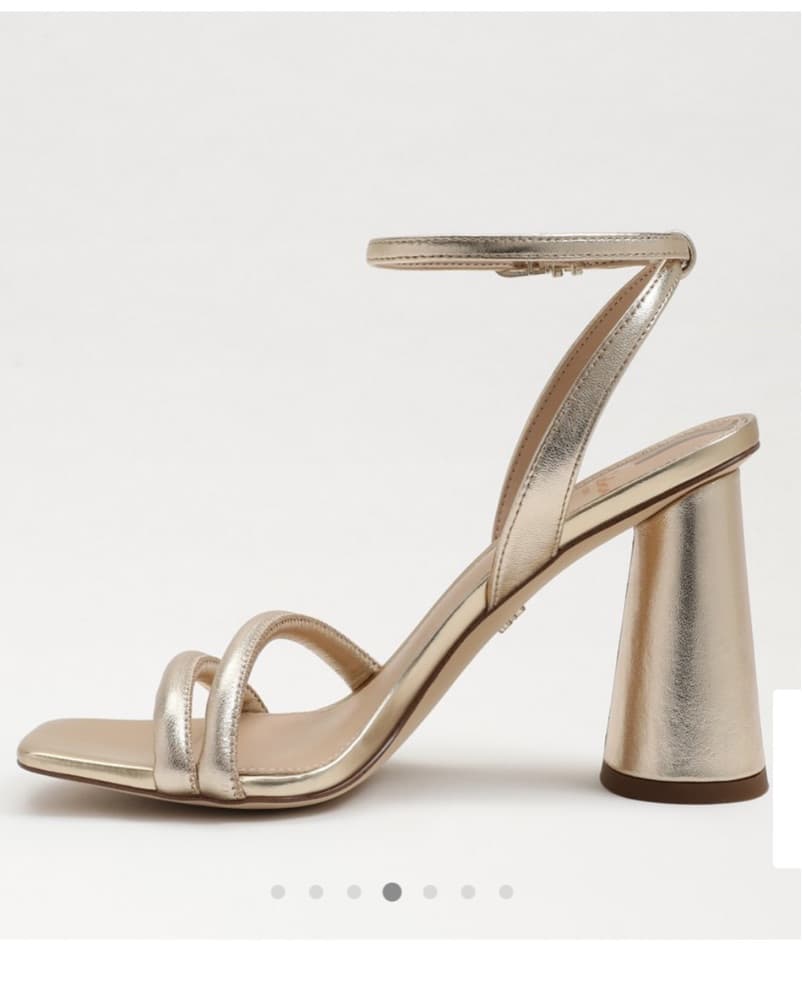 Sam Edelman Kia Block Heels Gold - Image 3