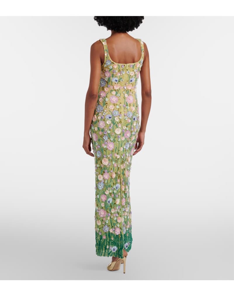 La Fuori Embellished Floral Gown  - Image 4
