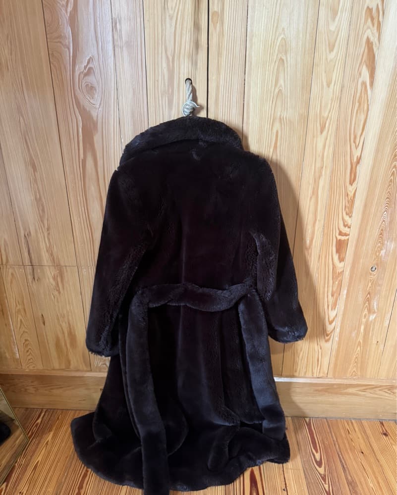 Avec les filles brown belted Faux Fur  - Image 4