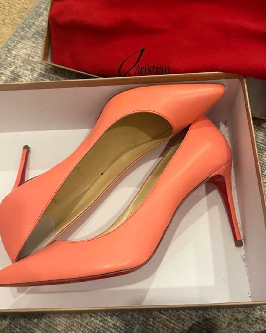 Christian Louboutin Coral Pink Kate Pump - Image 1