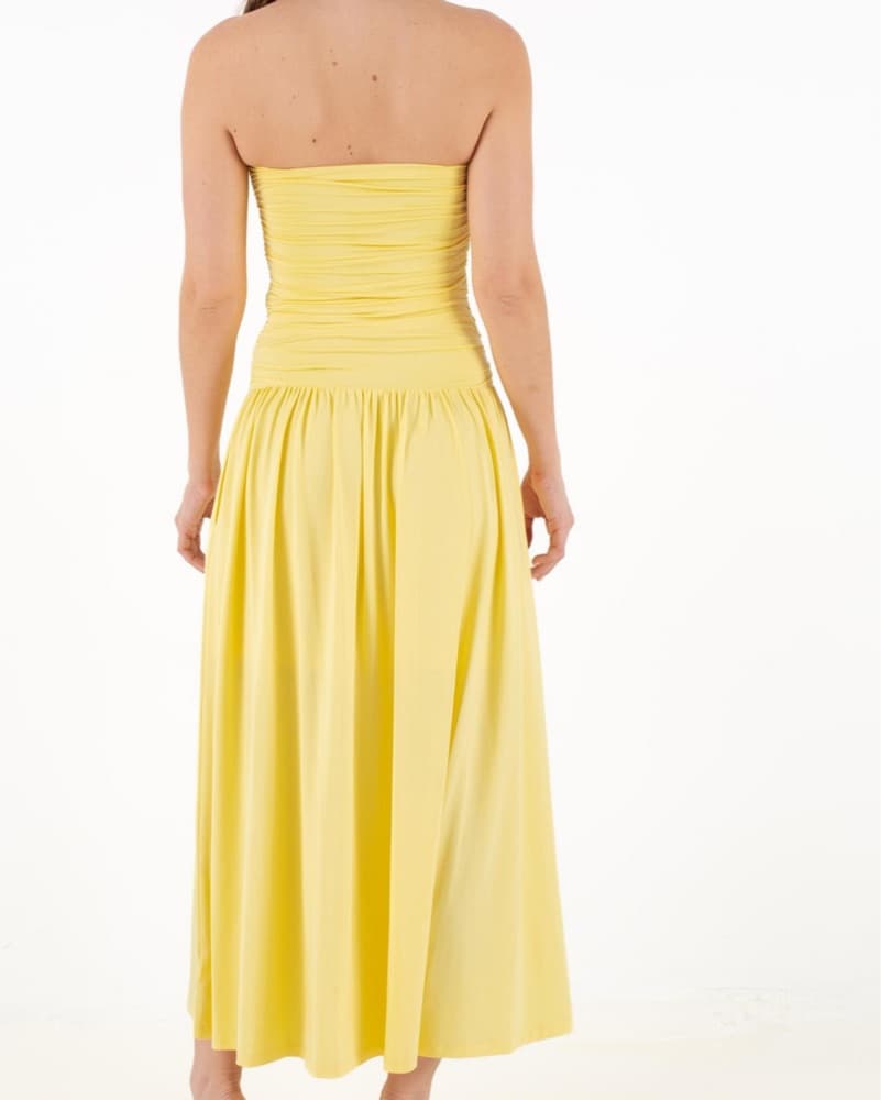 Yellow Drop Waist Midi - NIA  - Image 3