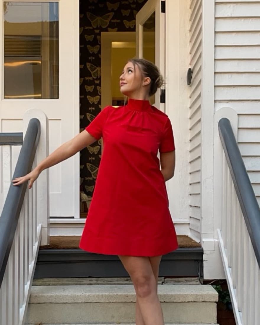 Red STAUD mini Ilana Dress Poinsettia  - Image 2