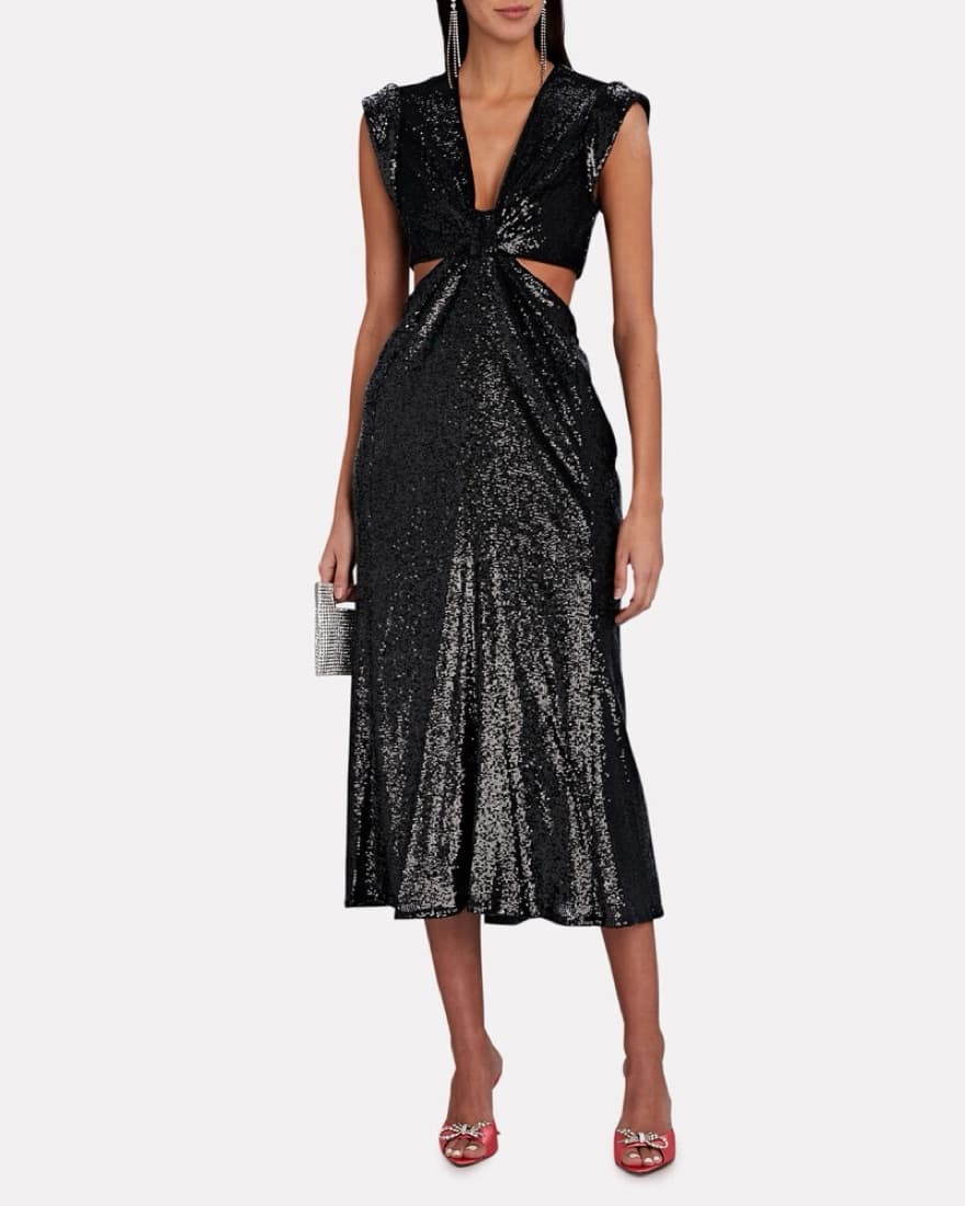 A.L.C. Alexis Cut-Out Sequined Midi Dres - Image 1