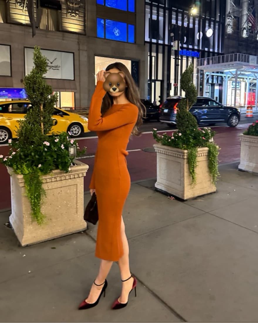 Khaite Vivia Dress In Burnt Orange - Image 2