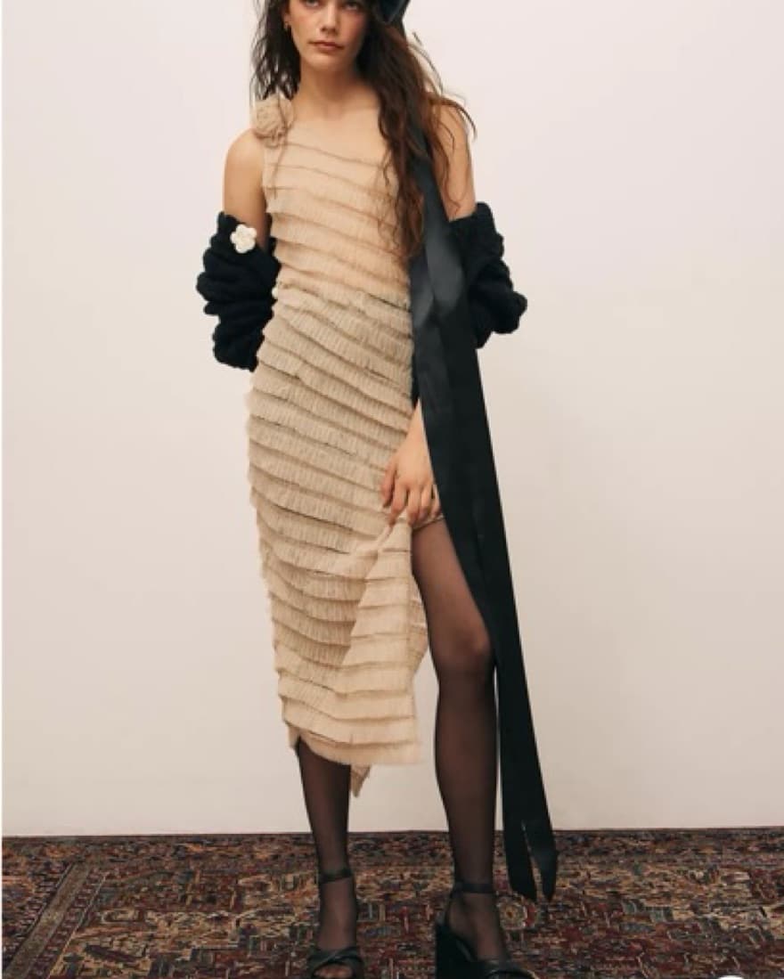 Tan Asymmetric, Urban Outfitters Dress - Image 1