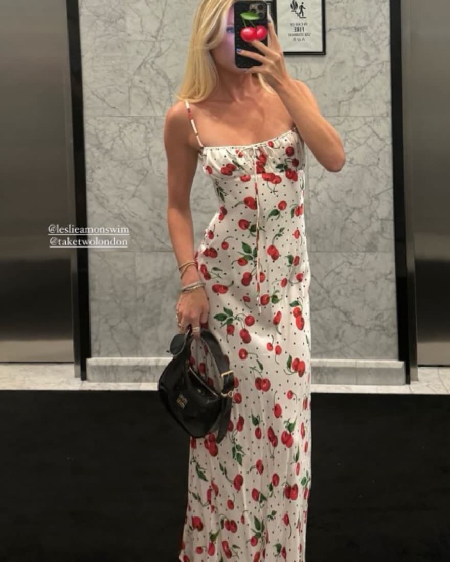 Leslie Amon Silk Cherry Dress - Image 6