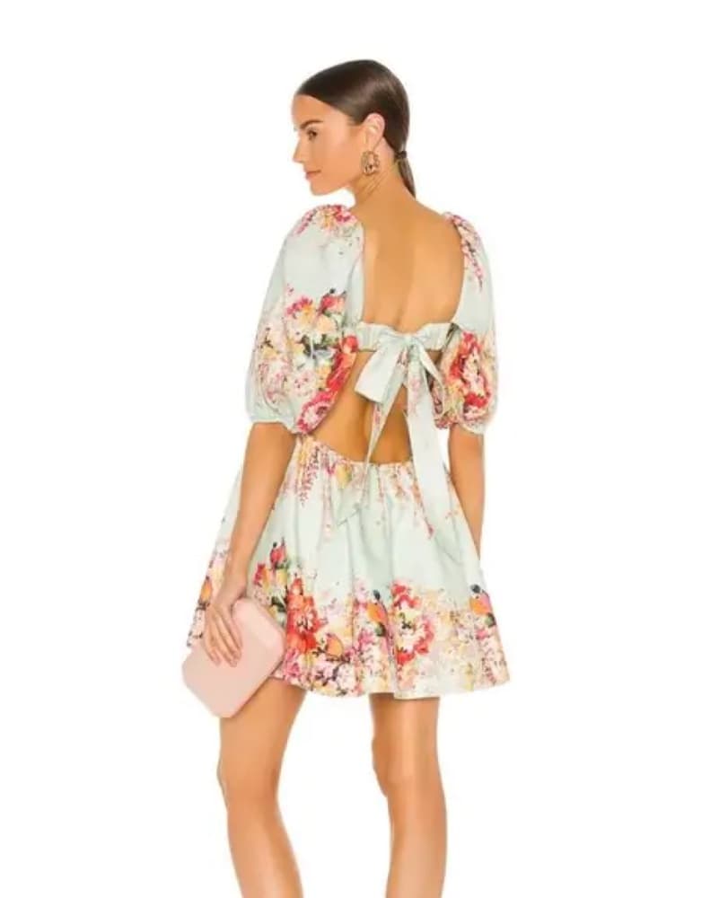 Linen Zimmerman Floral  Minidress - Image 3