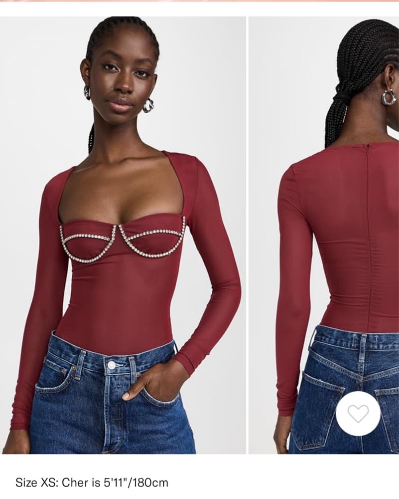 Bardot Sheer Sequin Bodysuit - Image 1