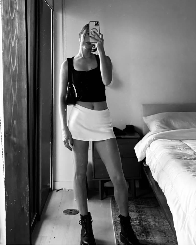 Low Rise Mini Skirt - Image 1