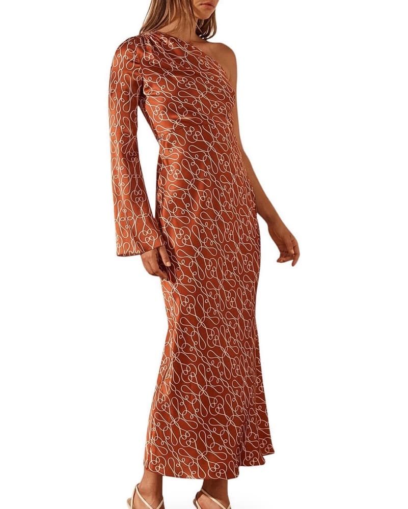 Shona Joy Silk Long Formal Dress  - Image 1