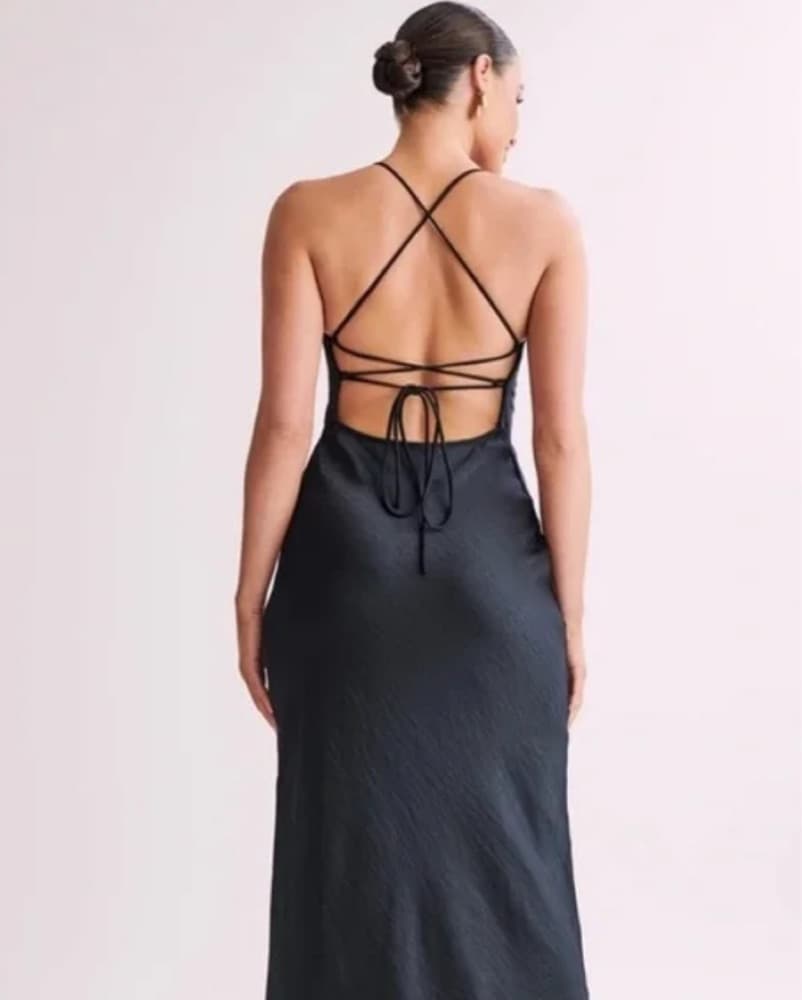 Meshki Black Maxi Dress - Image 2