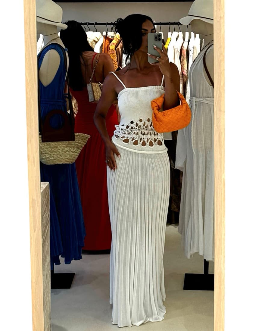 Christopher Esber White Crochet Dress - Image 3