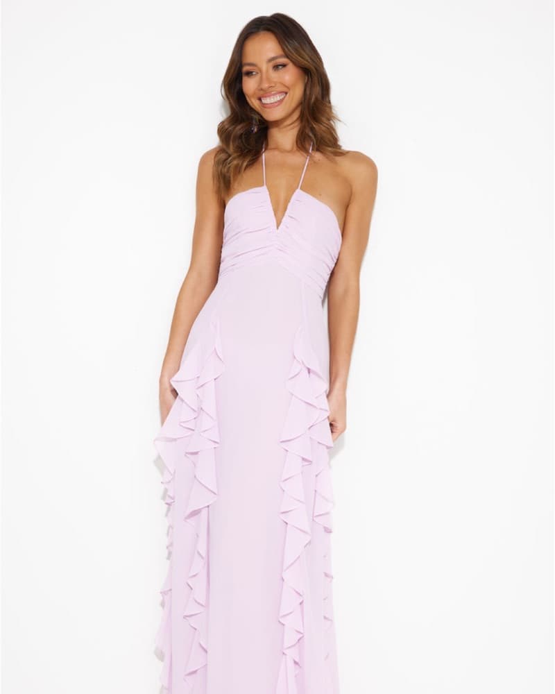PASTEL SUNSET MAXI DRESS LAVENDER - Image 1