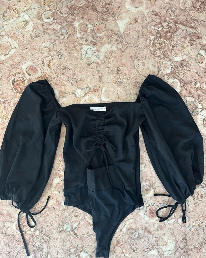 Black Long Sleeve Bodysuit  - Image 1