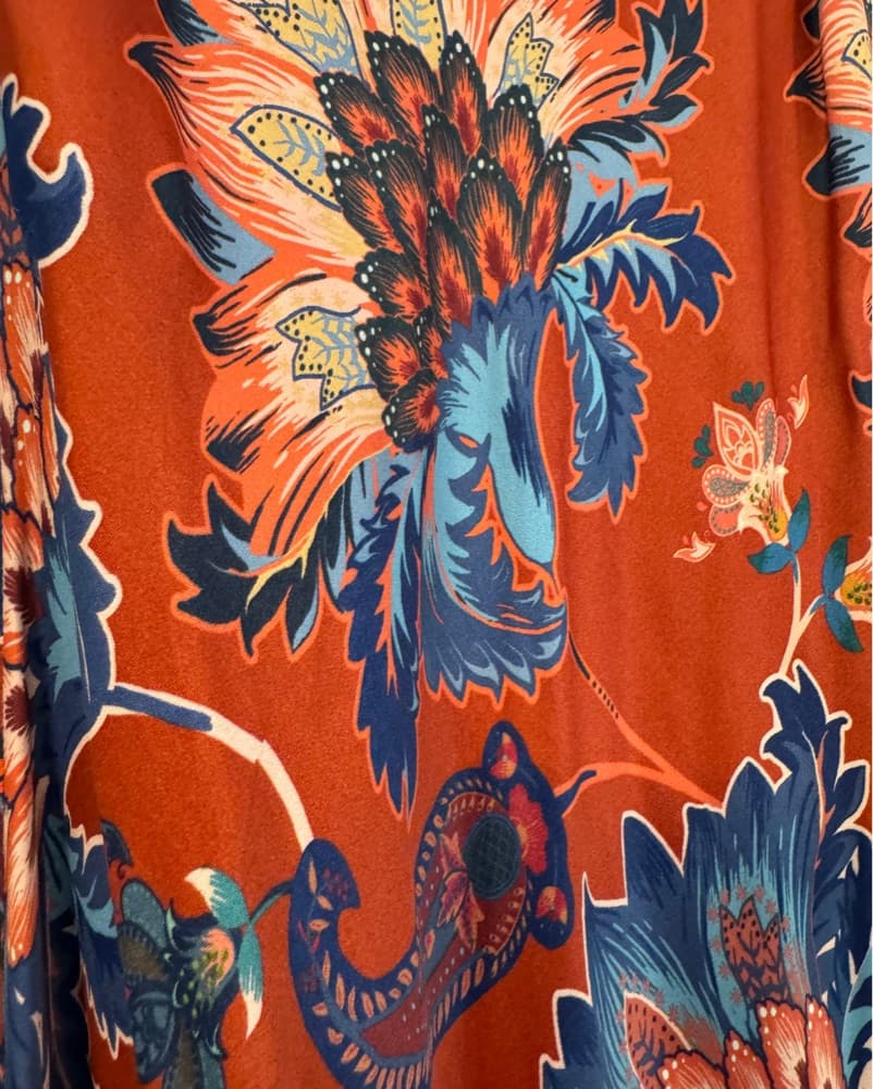 Farm Rio Rust/Floral Slip Maxi Dress - Image 4