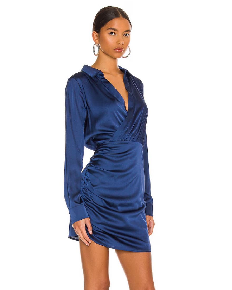 Blue Satin Dress - Image 3