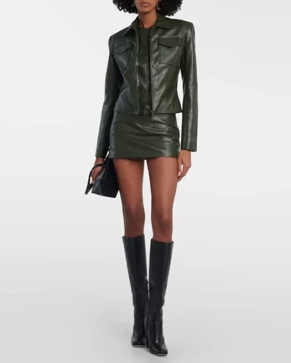 Aya Muse Edona Faux Leather Jacket - Image 2