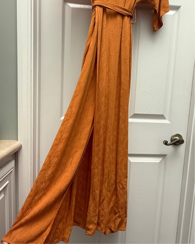 Vibrant Marigold Wrap Dress - Image 5