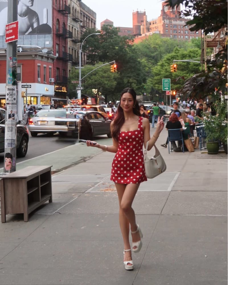 Red Polka Dot Dress - Image 2