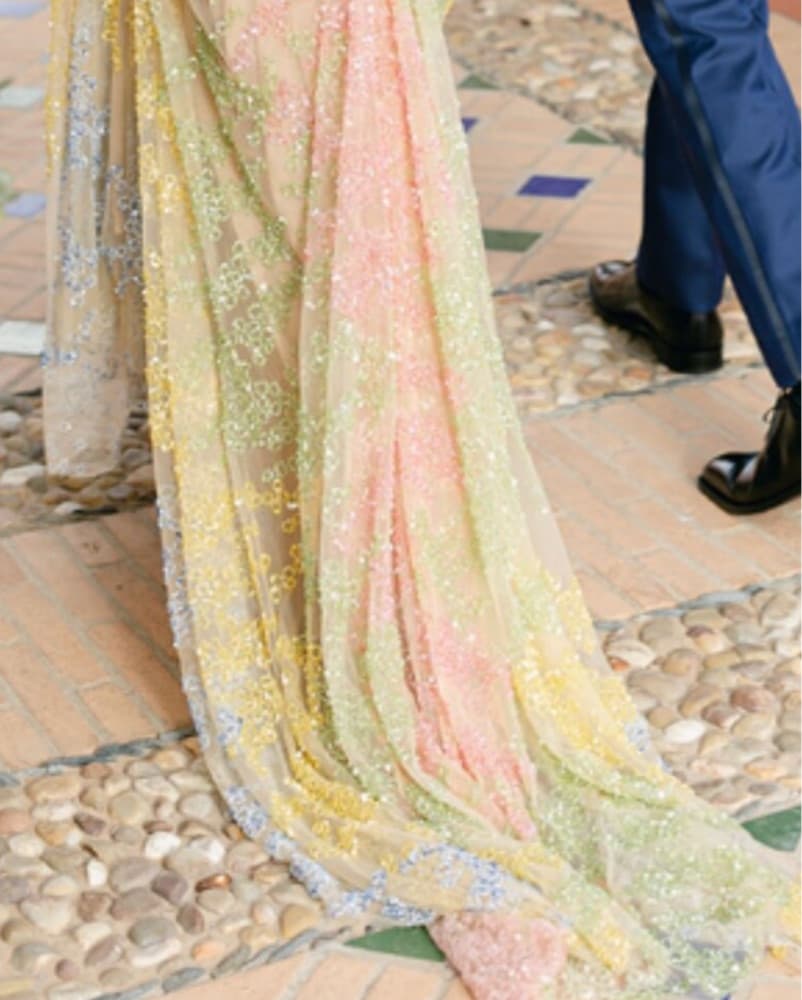 Sparkling Colorful Bead Custom Made Gown - Image 4