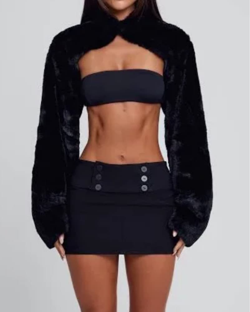 Outcast Black Fur Bolero  - Image 3