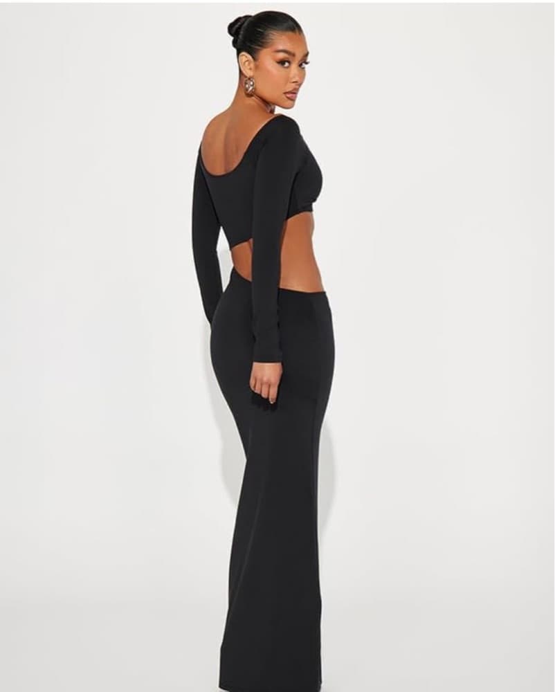 Long Sleeve Vacation Dress - Image 2