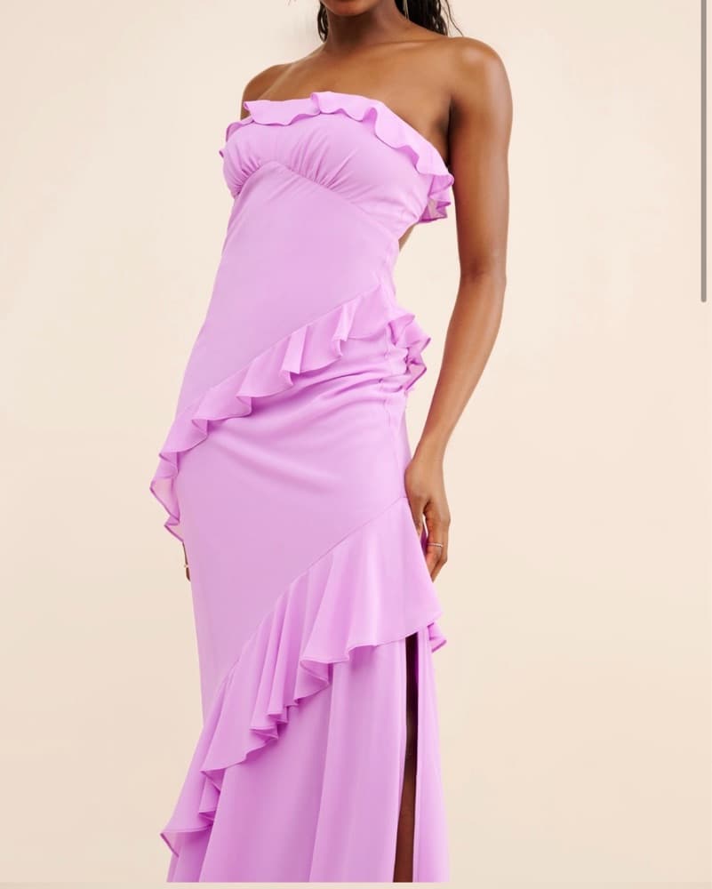 Strapless Ruffle Maxi Dress - Image 2