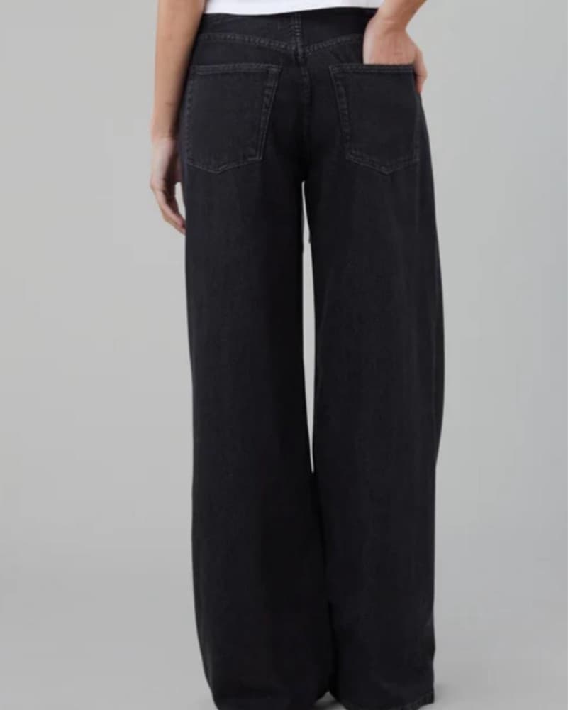 Still Here Cool Jean (25) Black Denim Straight Leg Low Rise Drawstring Jeans - Image 2