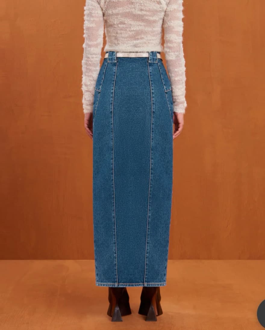 Cut Gaia Mia Denim Maxi Skirt  - Image 4