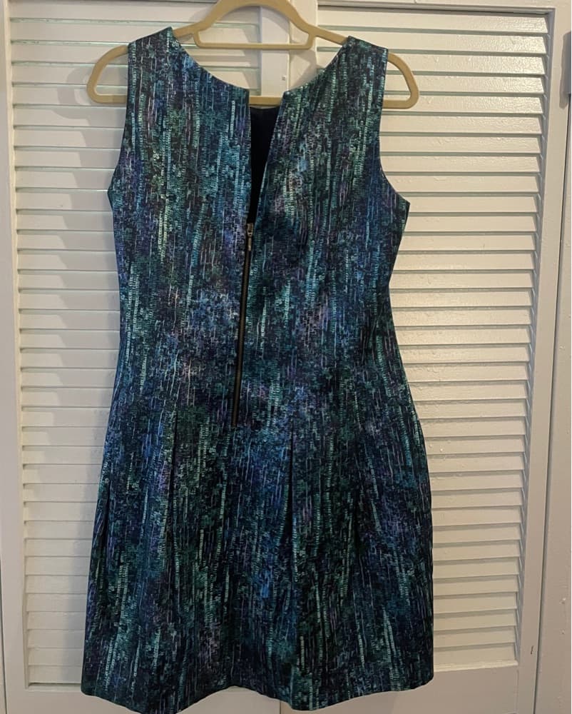 Pleated Shift in Unique Sequin Print - Image 3
