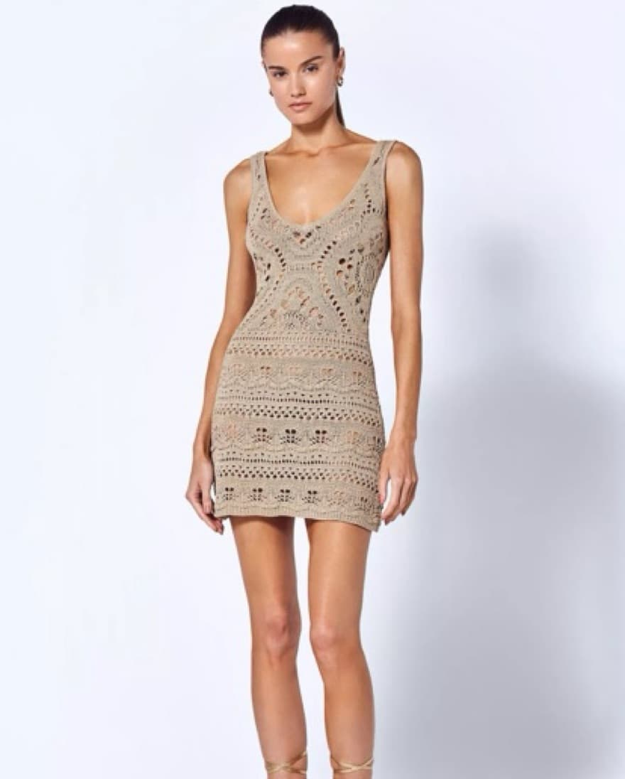 Alexis Gold Satya Crochet Dress  - Image 1