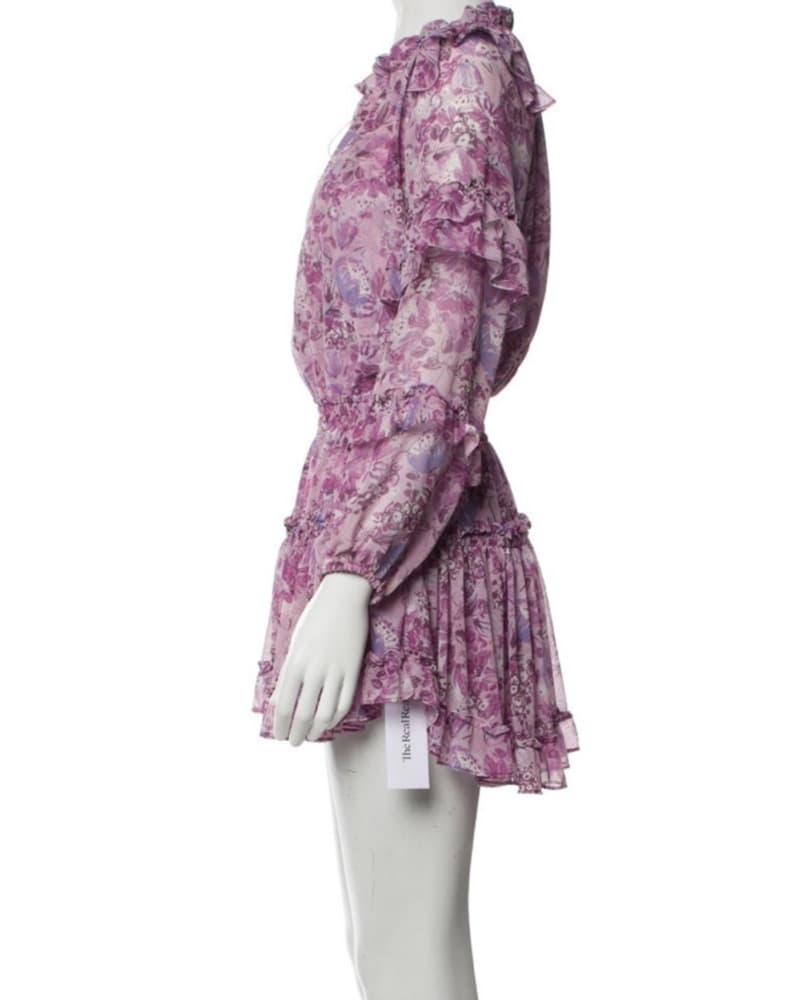 Misa Rizou Dress in Purple Floral  - Image 2