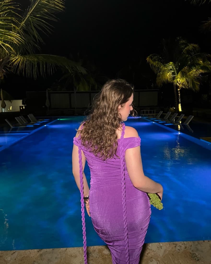 Vibrant Purple Maxi Dress Korro khanums - Image 5