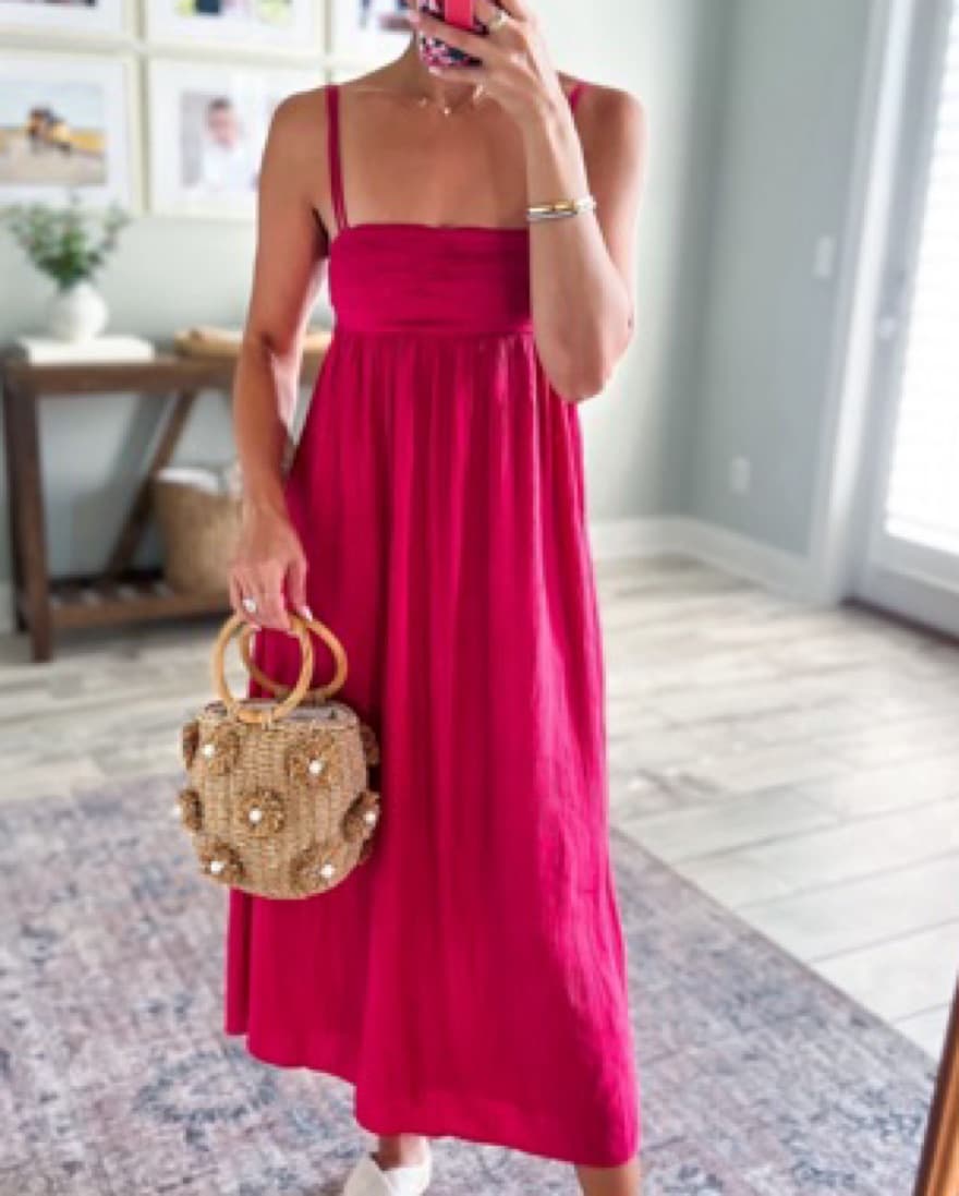 ABERCROMBIE Pink Flowy Maxi Dress - Image 2