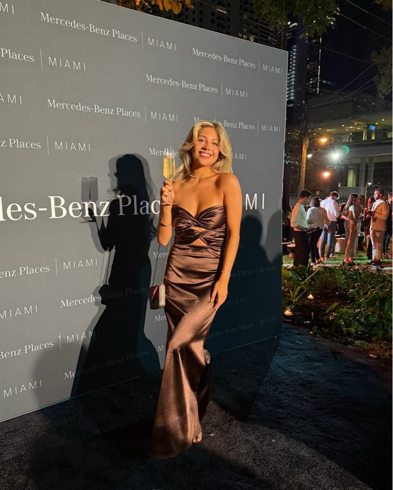 Brown Silk Dress - Image 2