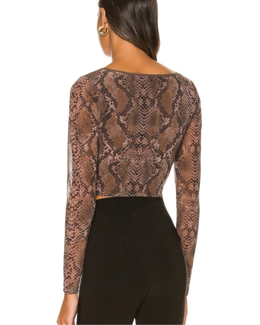 H:ours Minju Long Sleeve Snake Top - Image 2