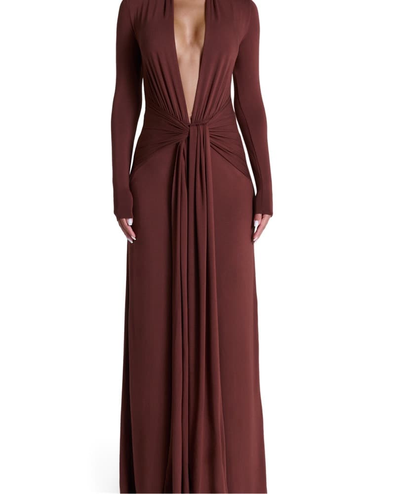 Naked Wardrobe Maxi Plunge Dress - Image 1