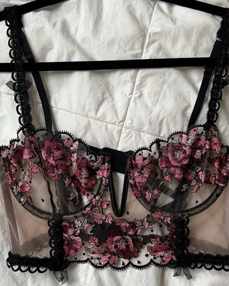 FOR LOVE & LEMONS Floral Mesh Bustier - Image 4