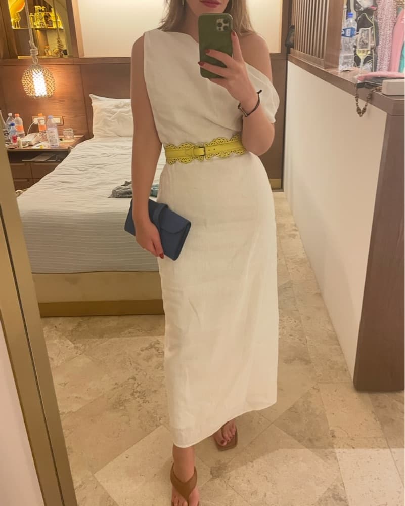 Dissh White Linen Dress - Image 2