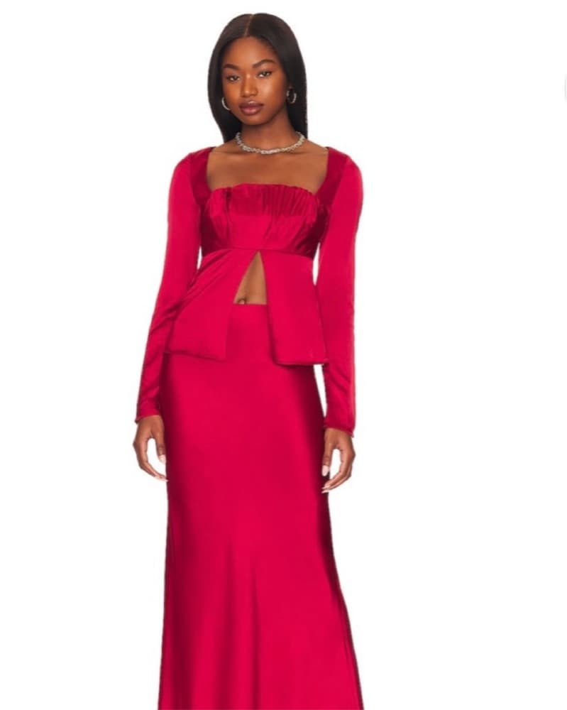 LPA Preston Blouse in Red - Image 3