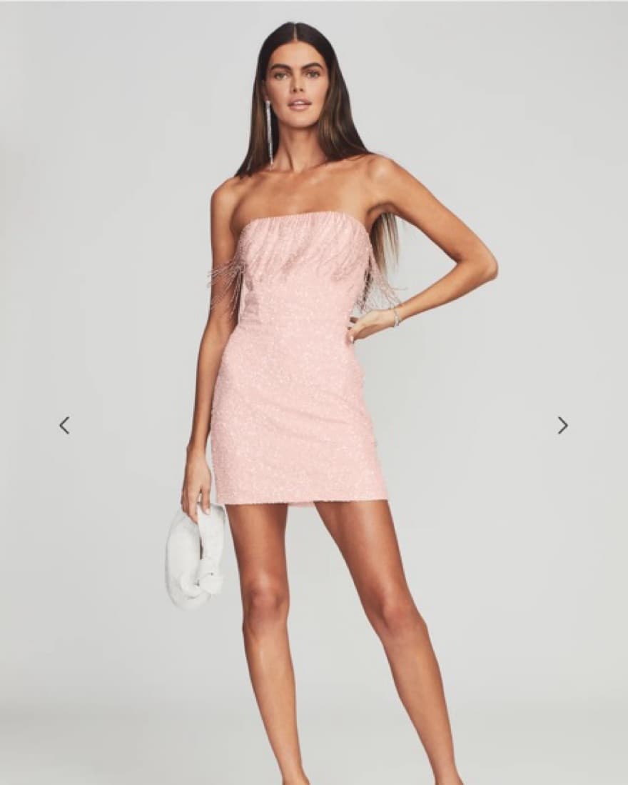 500$ Retrofete Beaded Strapless Mini  - Image 1