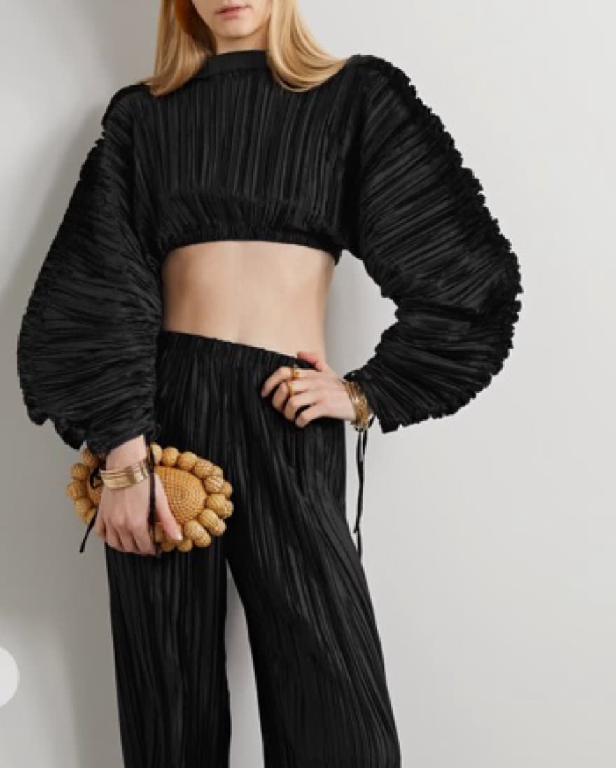 Cult Gaia Mala Cropped Plisse Dupe - Image 1