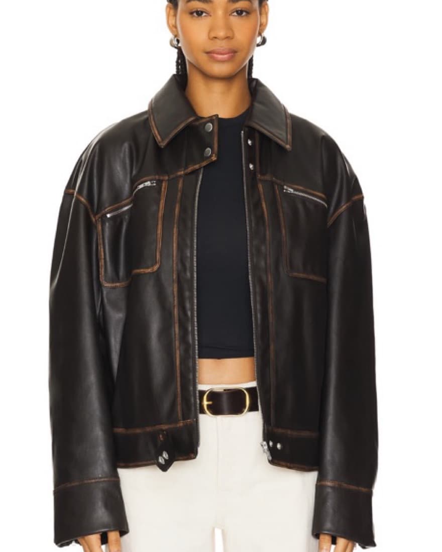 Lovers & Friends Faux Leather Jacket Bro - Image 2