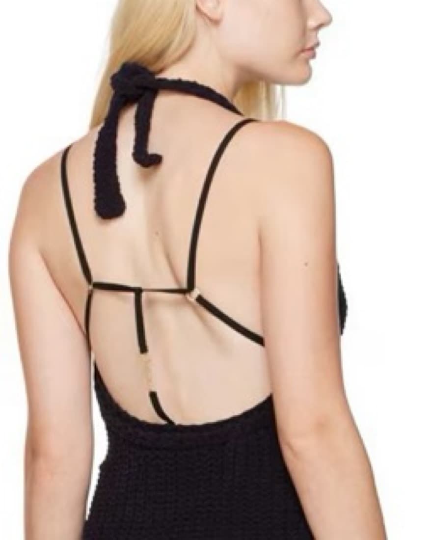 Black Jacquemus Halter Minidress - Image 2