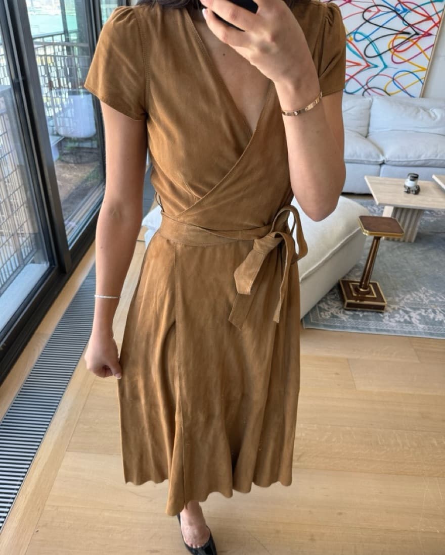 Polo Ralph Lauren Suede Wrap Dress - Image 3
