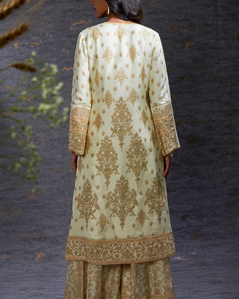 Embroidered Jacket, Blouse & Palazzo - Image 2