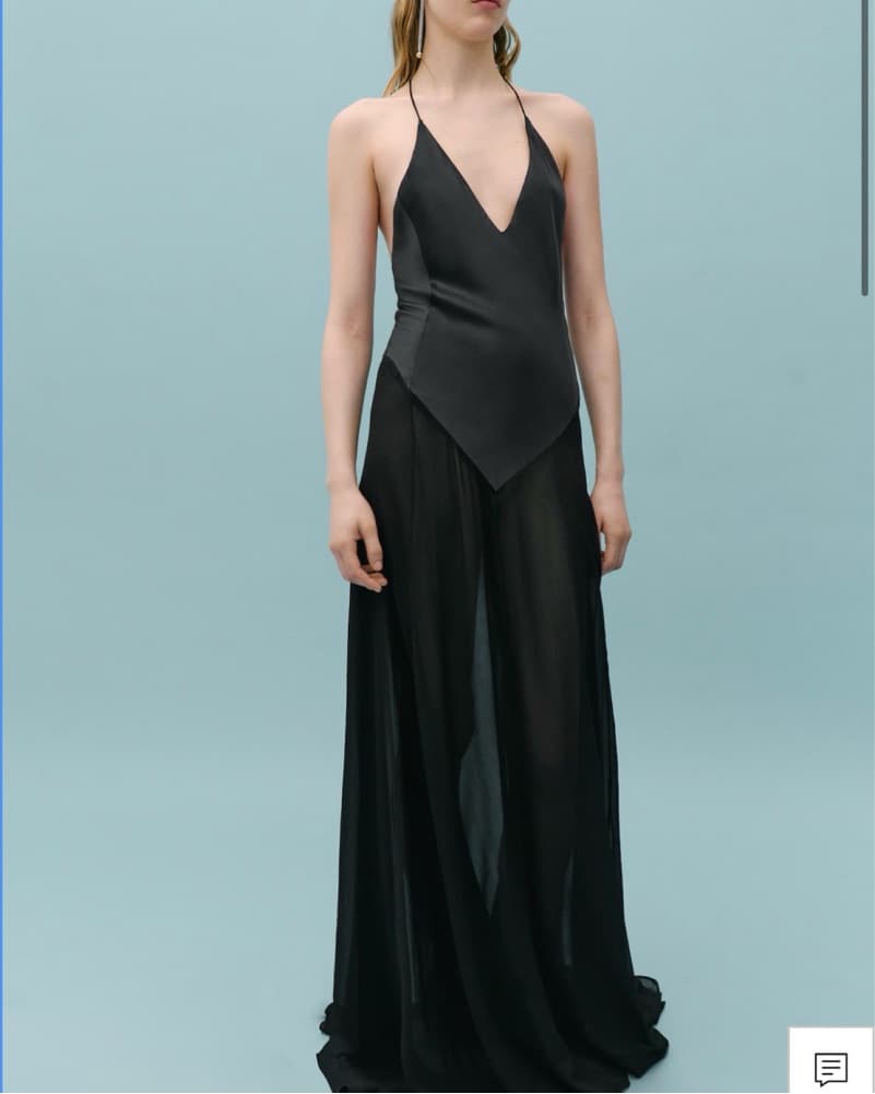 Victoria Beckham X Mango Silk BlackDress - Image 1