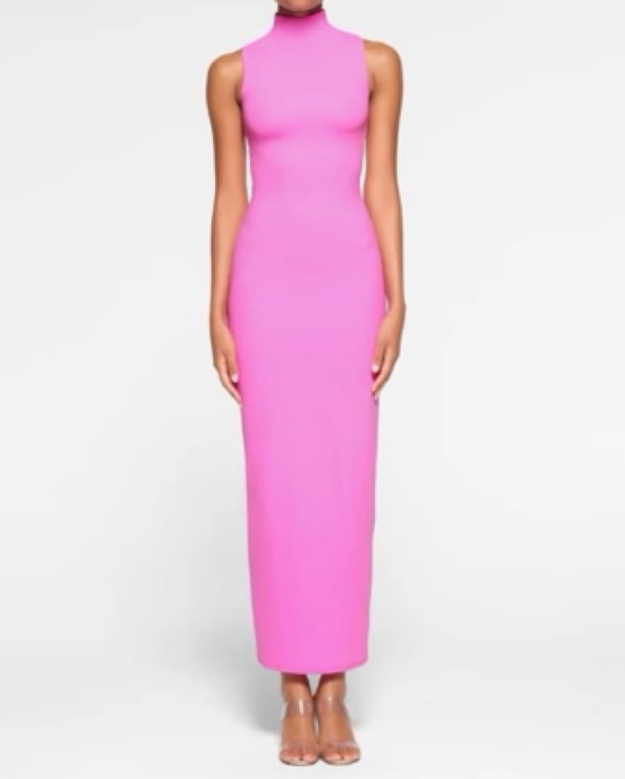 SKIMS Fits Everybody Pink Maxi Dress - Image 1